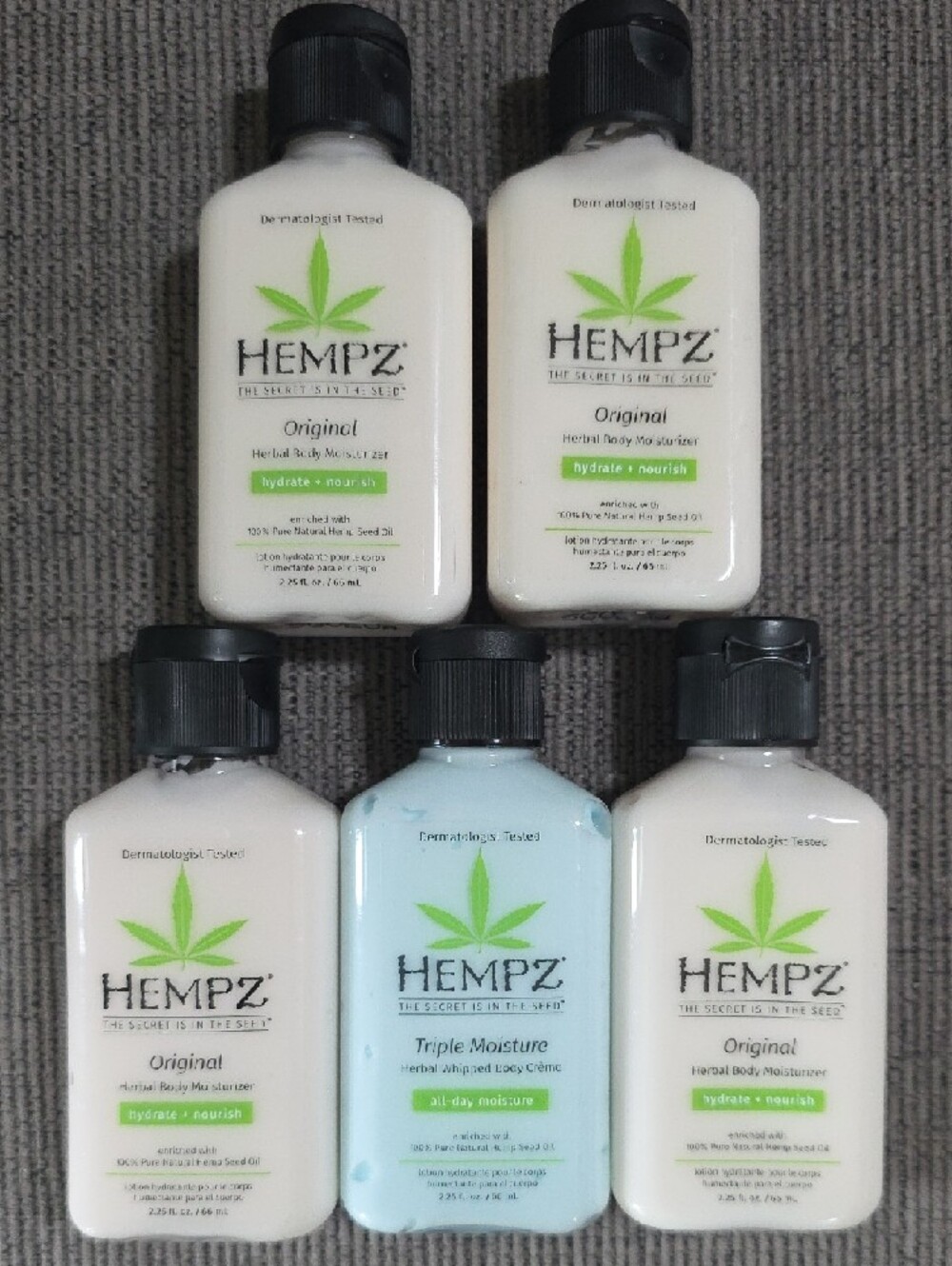 Hempz Travel Size Body Lotion Set, 2.25oz. Each, New, 5 Bottles - Picture 9 of 9